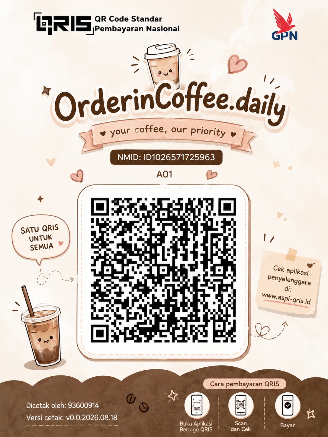 QRIS Orderincoffe.daily